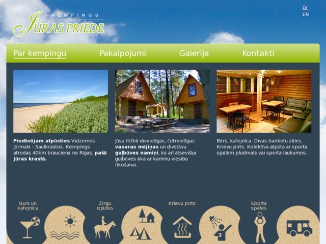 Jūras Priede kempings, Atpūtas serviss, SIA