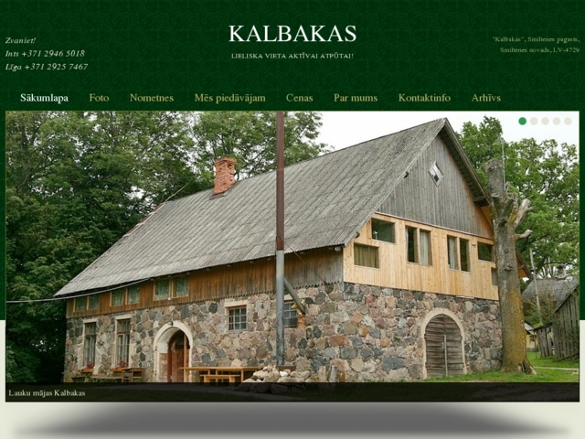 Kalbakas lauku māja, Kalbakas, IK