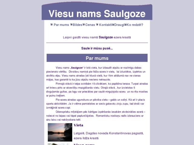 Saulgoze viesu nams, 