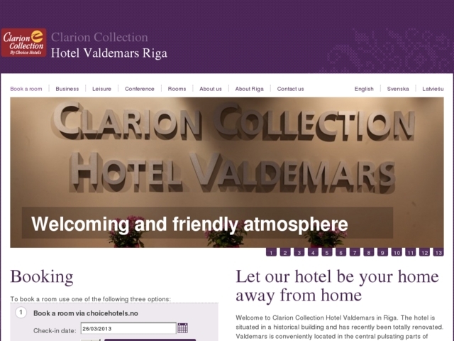 Clarion Collection Hotel Valdemars viesnīca, Hotel Valdemārs, SIA